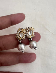 Two tone kundan studs-Earrings-CI-House of Taamara