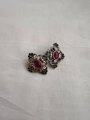 Two tone ruby studs-Earrings-CI-House of Taamara