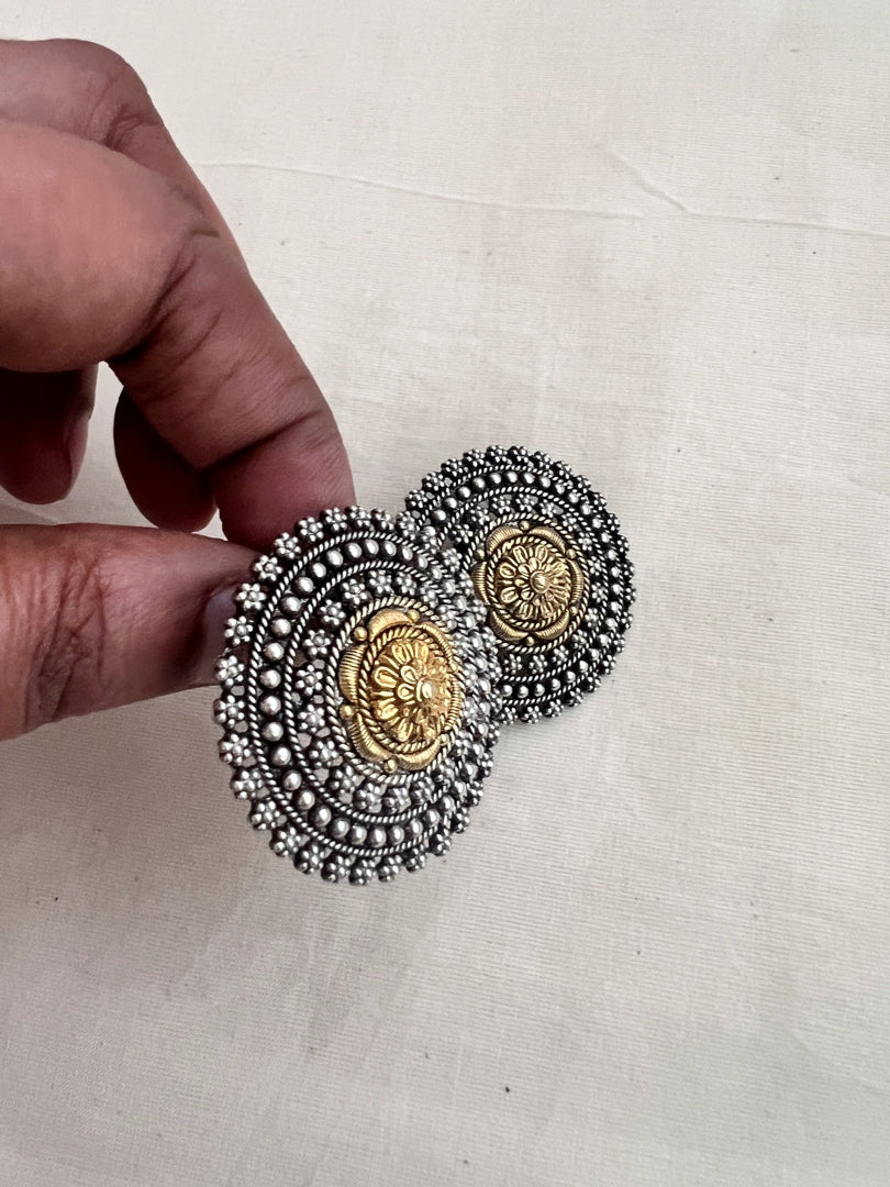 Two tone studs-Earrings-CI-House of Taamara