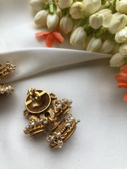 Vintage style earrings with jhumkas-Earrings-PL-House of Taamara