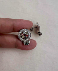 Zircon and navrathana studs-Earrings-CI-House of Taamara