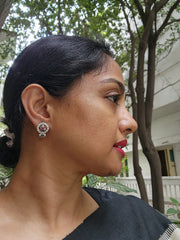 Zircon and navrathana studs-Earrings-CI-House of Taamara