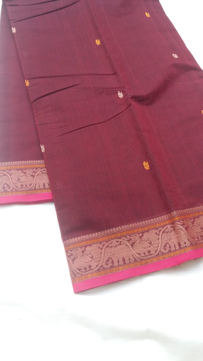 Kanchi Cotton Saree-Saree-House of Taamara-House of Taamara