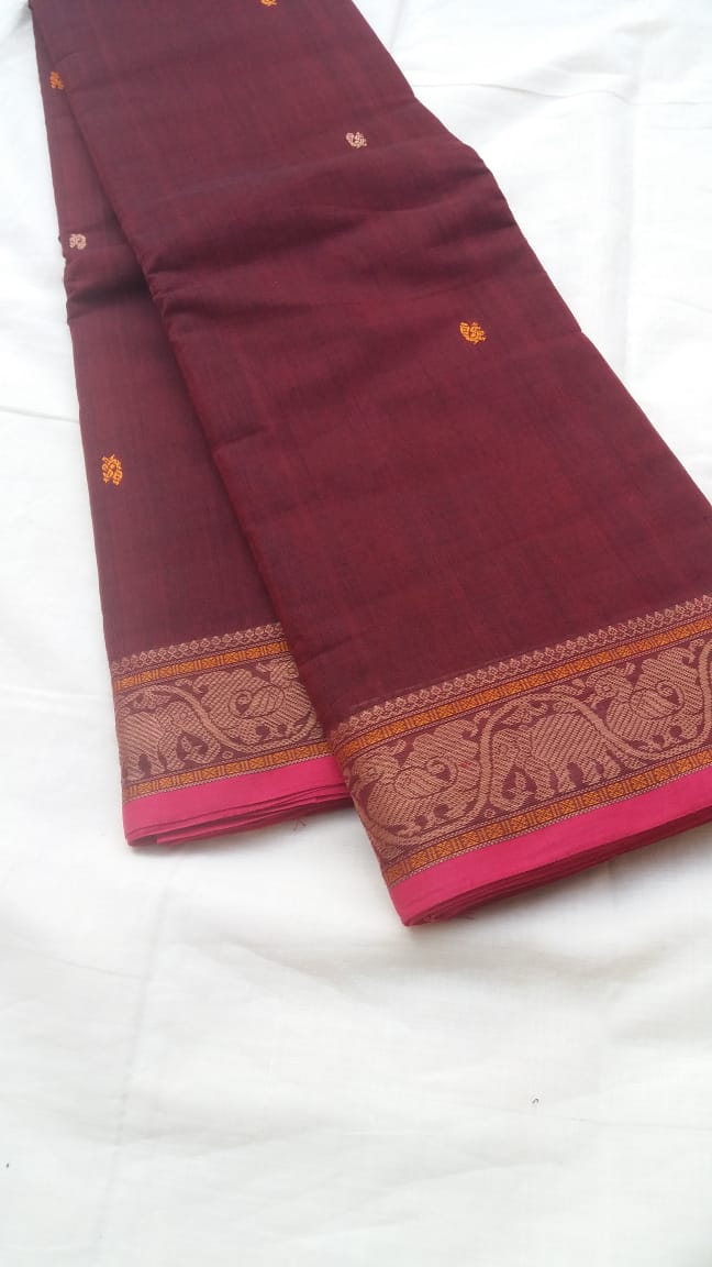 Kanchi Cotton Saree-Saree-House of Taamara-House of Taamara