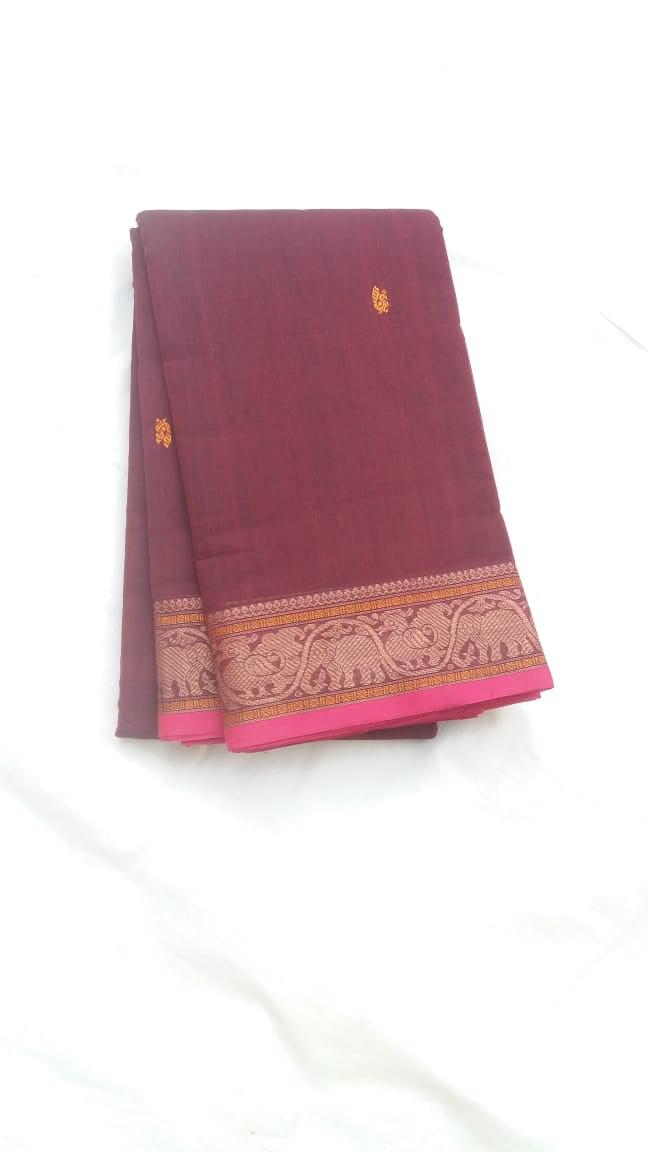 Kanchi Cotton Saree-Saree-House of Taamara-House of Taamara