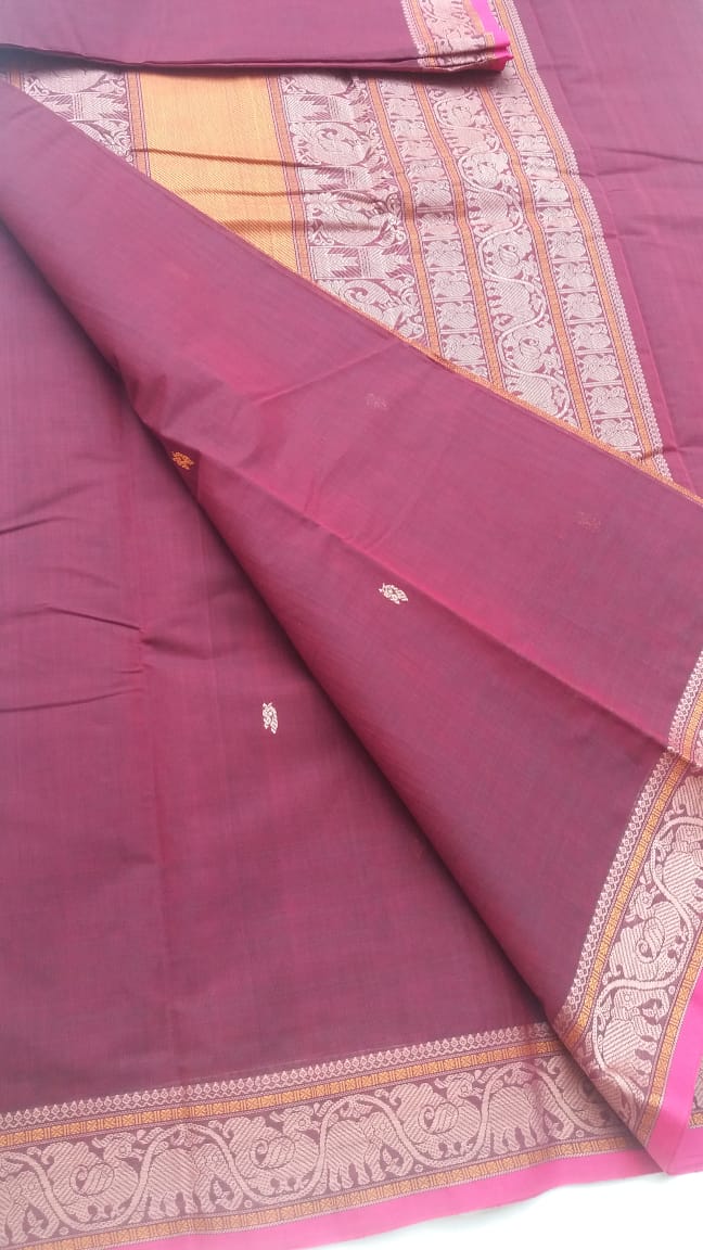 Kanchi Cotton Saree-Saree-House of Taamara-House of Taamara