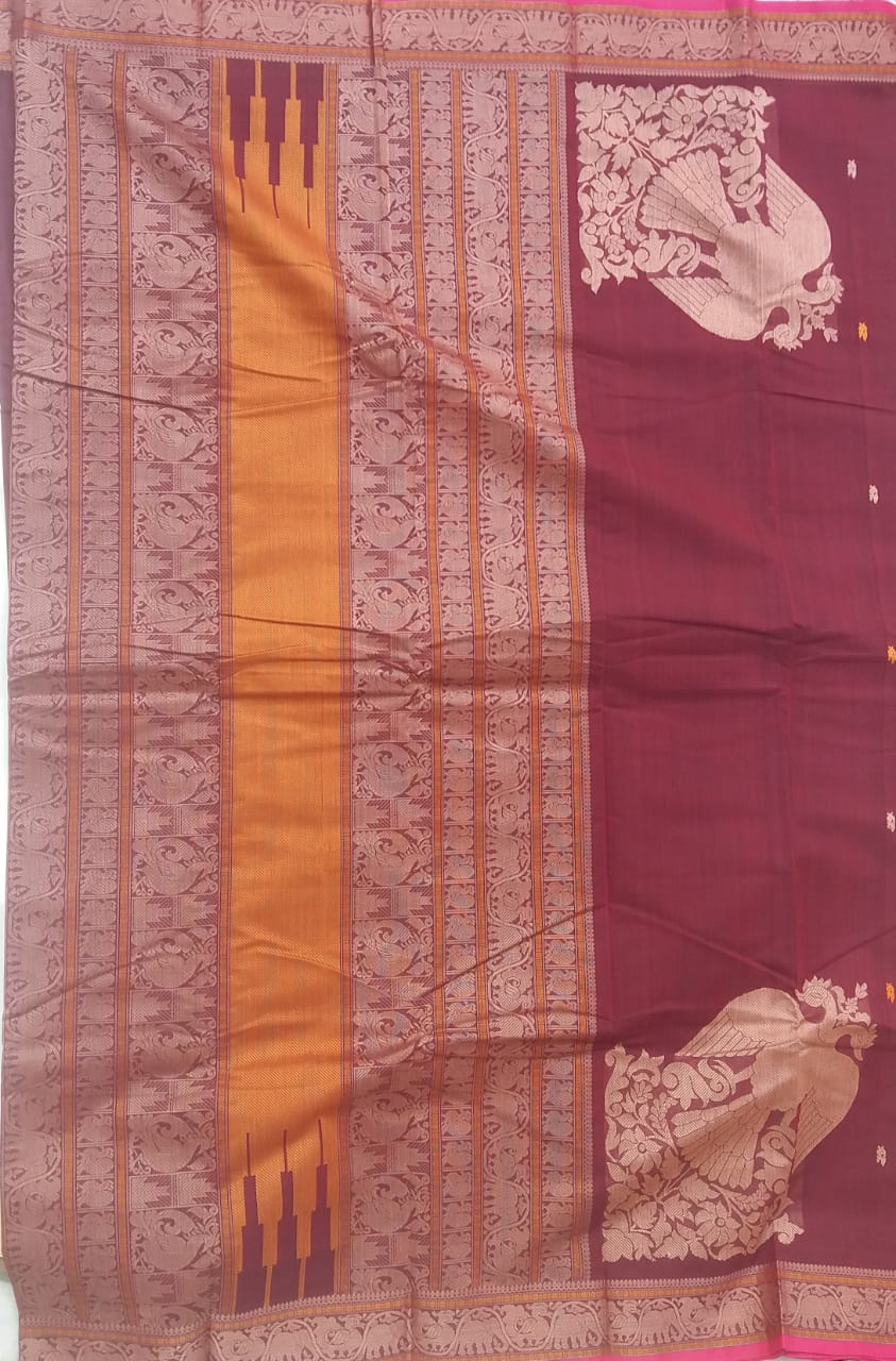 Kanchi Cotton Saree-Saree-House of Taamara-House of Taamara