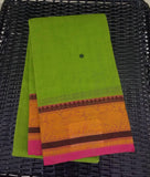 Green Kanchi Cotton Saree-Saree-House of Taamara-House of Taamara